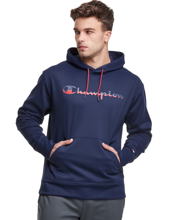 Champion Game Day Script Logo Hoodie Heren - Donkerblauw - Belgie 7342LIMVQ